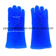 Guantes de soldadura de piel de vaca dividida con costura de kevlar